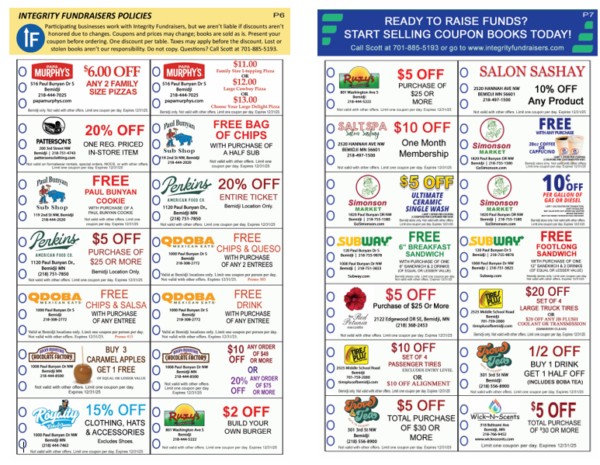 Bemidji coupon book